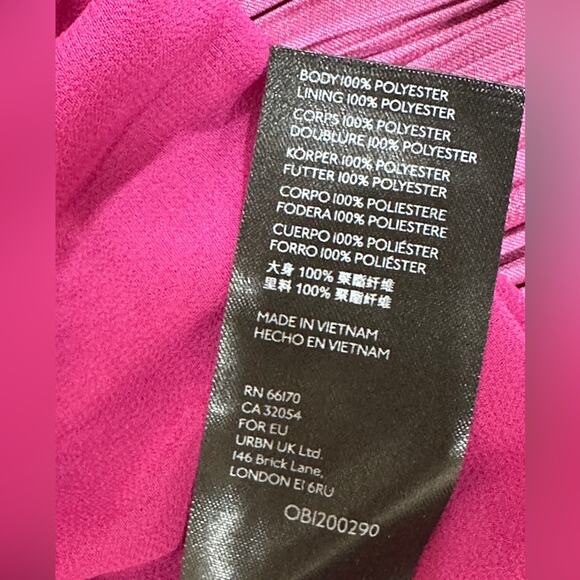 Anthropologie Maeve Tasha Smocked Magenta Mini Dress Small Long Sleeve NWT - Picture 10 of 11